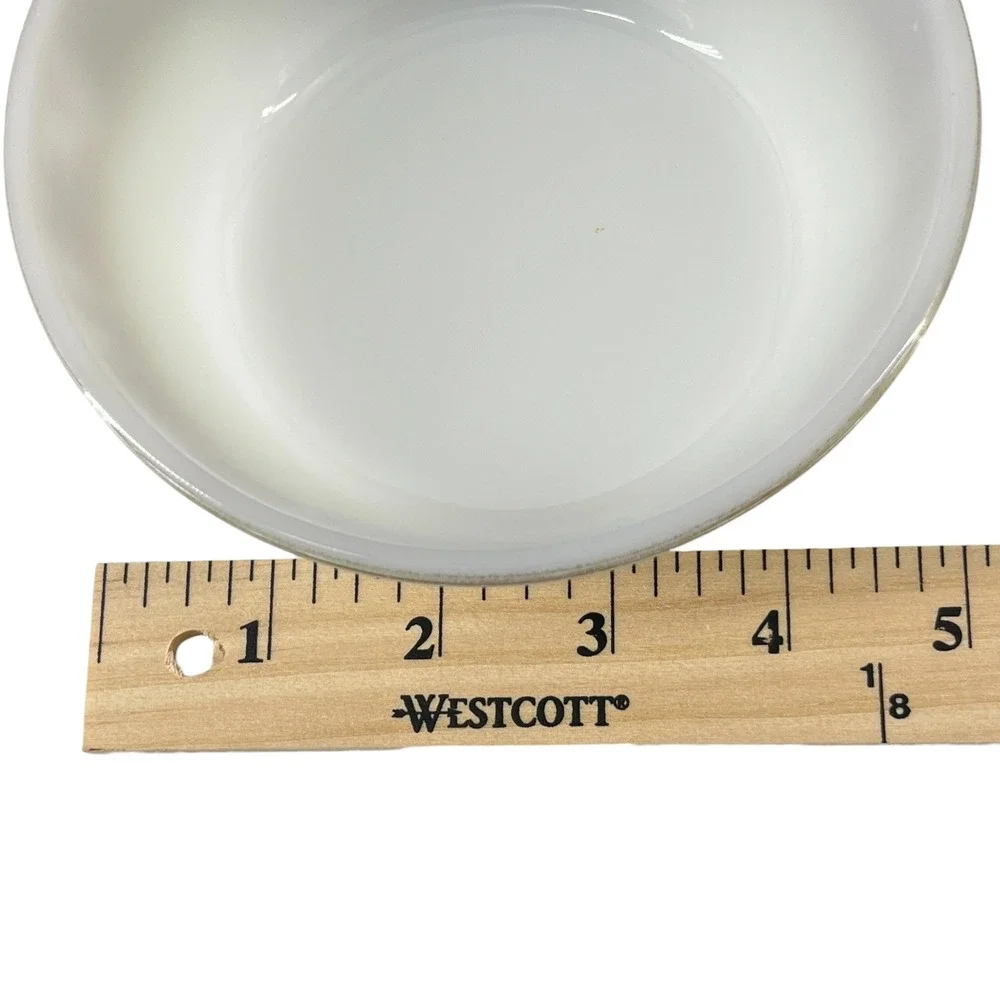 Vtg Federal Glass Mesa Moss Milk Glass Cereal Soup Bowls 5